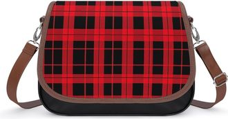 Generic Tartan Plaid Crossbody Bags for Women Shoulder Messenger Bag Purse Handbags