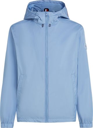 Tommy Hilfiger Blouson TOMMY HILFIGER RWB HOODED JACKET, Herren, Gr. L, blau (cloudy blau), Web, Obermaterial: 100% Polyester, h&uuml;ftlang, elastischer Bund, Jacken Blo