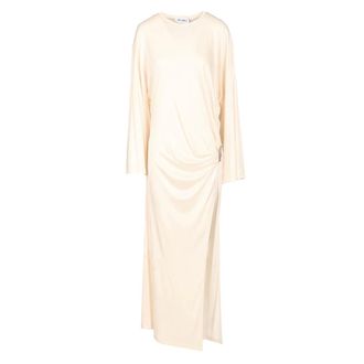 The Attico Mhiny Jersey Midi Dress - female - The Attico - Maxi Dresses - Beige - M - Dresses