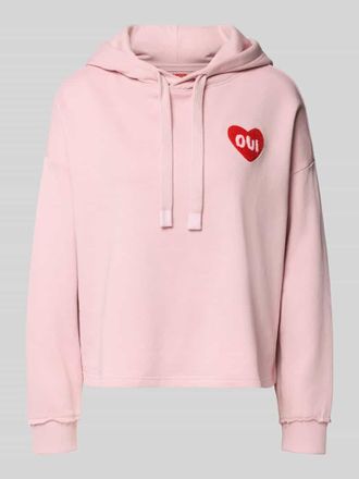 Oui Hoodie mit Kapuze in Rosa, Größe 34