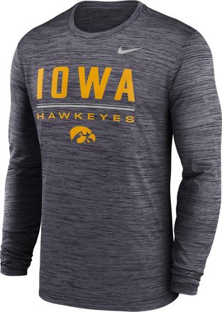Nike Iowa Sideline Velocity Nike Mens Dri-FIT College T-Shirt in Black | 02EQ00AIA-FG7