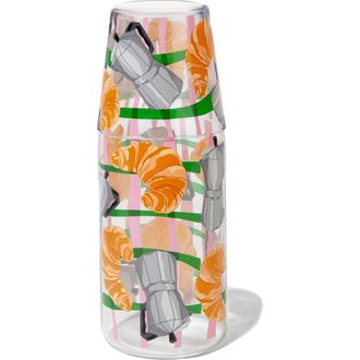 doiy Good Morning Painted Glass Jar & Cup Set in Brown Multi at Nordstrom Rack