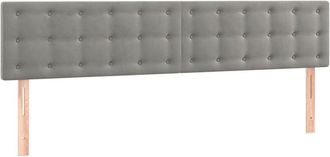 vidaXL Cabecero Con Led De Terciopelo Gris Claro 180x5x78/88 Cm Vidaxl