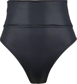 Seafolly Womens Soleil Roll Top Bikini Bottom In Black