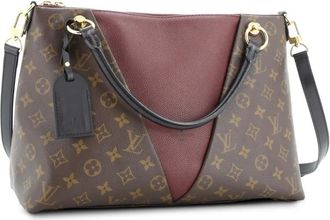 Louis Vuitton V Tote Monogram Canvas and Leather MM shoulder bag - Bruin