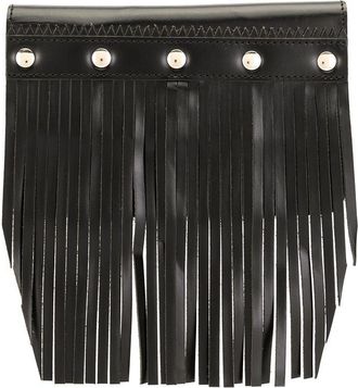 Comme Des Garçons fringe-detail leather wallet - unisex - Leather - One Size - Black