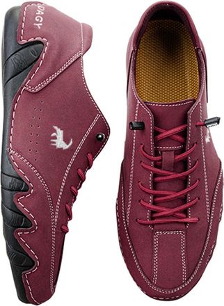 Generic Mens Casual Riding Boots for Motorcycle Enthusiasts Featuring Superior Comfort Enhanced Style and Exceptional Traction Grip Technology (Red, 10.5)