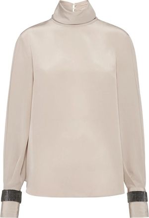 Brunello Cucinelli Cr&ecirc;pe De Chine Blouse