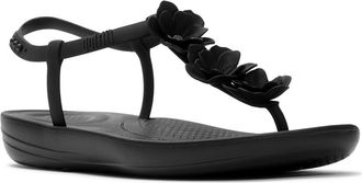 FitFlop Splash Flower T-Strap Sandal in Black at Nordstrom Rack, Size 11