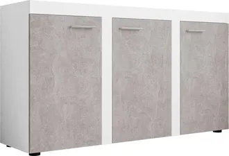 Mirjan24 Aparador Tucson 121, Blanco + Hormig&oacute;n, 82x149cm, N&uacute;mero De Puertas: 340cm, Aglomerado Laminado