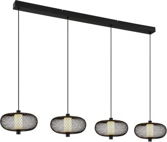 Nowa Globo Astari L&aacute;mpara colgante de techo con barra LED negra mate de 2700 K