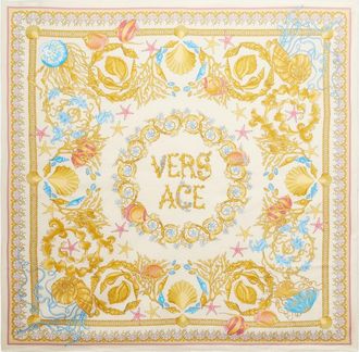 Versace Foulard Underwater Barocco in twill di seta