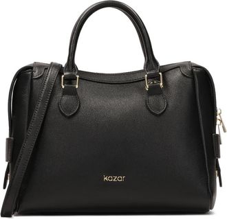 Kazar Elegante handtas met handvatten en riem - Dames - Handtassen - Zwart - ONE Size - Leer - Tassen