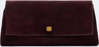 Khaite Audrey suede clutch