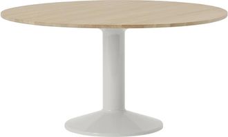 MUUTO Midst Esstisch, &Oslash; 140 cm, Eiche ge&ouml;lt / grau