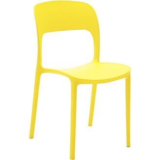 Konte Design Juego de 4 sillas de polipropileno amarillas
