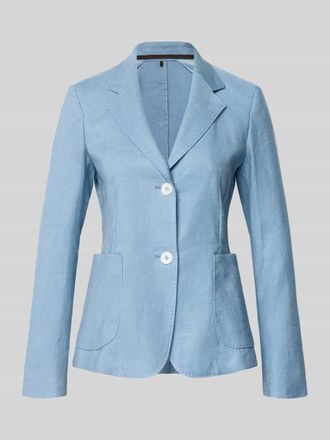 Windsor Blazer aus Leinen-Mix mit Reverskragen in Hellblau Melange, Gr&ouml;&szlig;e 42