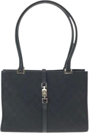 Gucci Pre-owned Shoulder Bags, female, Black, Size: ONE SIZE Pre-owned Canvas gucci-bags