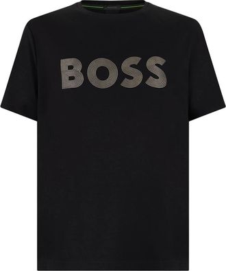 HUGO BOSS Tee Logo Future - Heren - T-shirts - Zwart - S - Katoen - Tops
