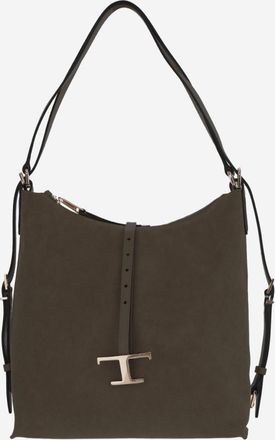 Tod's Brown T Timeless Shoulder Bag