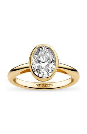 Sif Jakobs Jewellery Ring Sardinien Ovale Grande in 18K Gold Plated at Nordstrom, Size 7.5