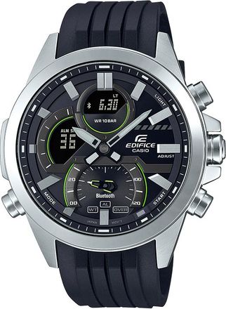 Casio Mens CASIO edifice Series 2022 Luminous Stainless Steel Strap Watch Mens ECB-30P-1A