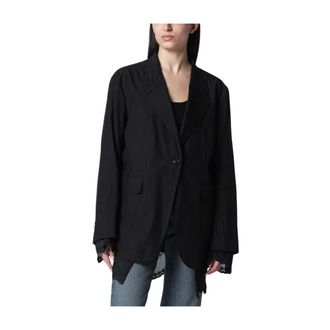 Our Legacy Blazers, female, Black, Size: M Reversible Drip Blazer
