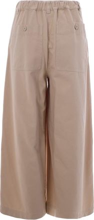 Max Mara Womens Cropped Trousers Sabbia Sand Cotton