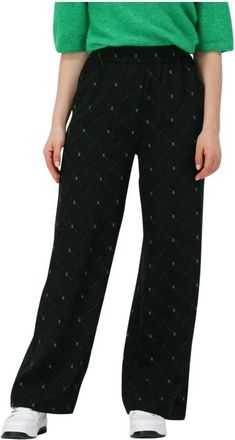 Gestuz Wijde Pijpen Zwarte Broek Hannie - Dames - Wijde Broeken - Zwart - M - Polyester - Broeken