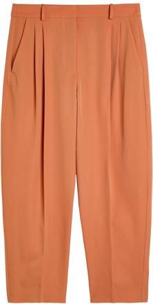Stella McCartney Stella Mccartney Pleated Barrel-leg Wool Trousers - Orange - 42 (UK10 / S)