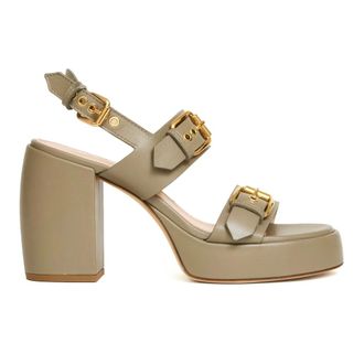 AGL High Heel Sandals, female, Green, Size: 8 1/2 US Two-Strap High Heel Sandal