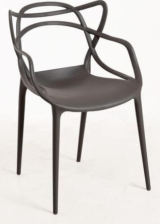 Regalos Miguel Pack 6 Sillas color gris oscuro en polipropileno