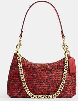Coach Womens Teri Shoulder Bag in Red | Synthetic