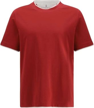 Brunello Cucinelli Uomo, Top, Rosso, XL, new