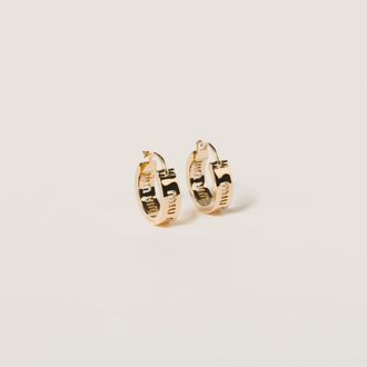 Miu Miu Small hoop earrings with logo