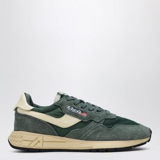 Autry Reelwind Low sneakers in bottle-green nylon and suede