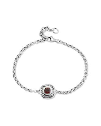 Samuel B. Silver 0.75 Ct. Tw. Garnet Bracelet