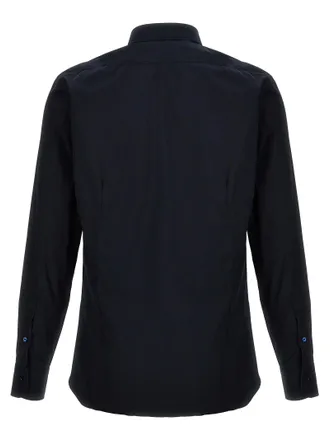 Barba Stretch Poplin Shirt - Black