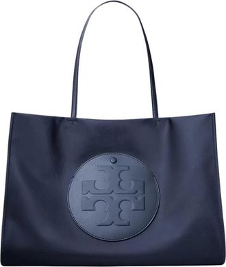 Tory Burch Kleine Ella Tote - Dames - Shoppers - Blauw - ONE Size - Leer - Tassen