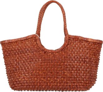 Dragon Diffusion Buff Spacious Woven Leather Shoulder Bag