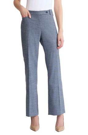 Jones New York Flat Front High Waist Pants in Mid Indigo at Nordstrom, Size 8