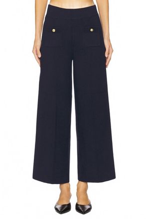 L'agence Madrid Wide Leg Pants In Midnight & Gold