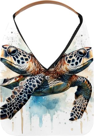 Generic Sea Turtle Reusable Lightweight Grocery Bags - Foldable Into Compact Pouch, Washable & Sturdy, Multipurpose for Shopping and Travel