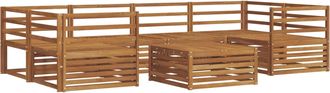 vidaXL Conjunto De Sof&aacute;s De Exterior 7 Uds. Natural Vidaxl