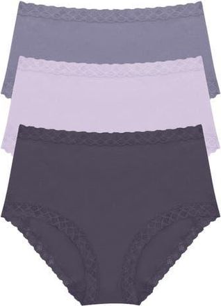 Natori Bliss Cotton Full Brief 3-Pack in Twlght Hze/purple Prl/grystone at Nordstrom, Size Xx-Large