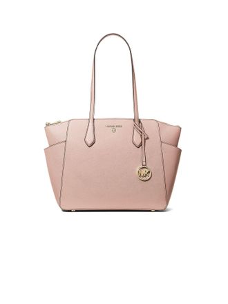 Michael Kors Womens Marilyn Medium Top Zip Tote Rose Leather - One Size