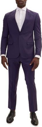 Ron Tomson Super 120S Merino Wool Tuxedo in Aubergine at Nordstrom Rack, Size 38 Us / 48 Euregular
