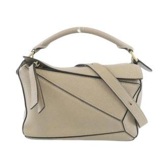 Loewe Pre-owned Puzzle Small Calf Shoulder Bag - Dames - Vintage Handtas - Beige - ONE Size - Leer - Vintage