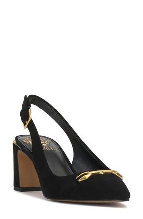 Vince Camuto Hamden Pointed Toe Slingback Pump in Black at Nordstrom, Size 5.5