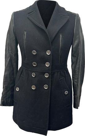 Burberry Burberry Brit double-breasted jas in zwarte wol